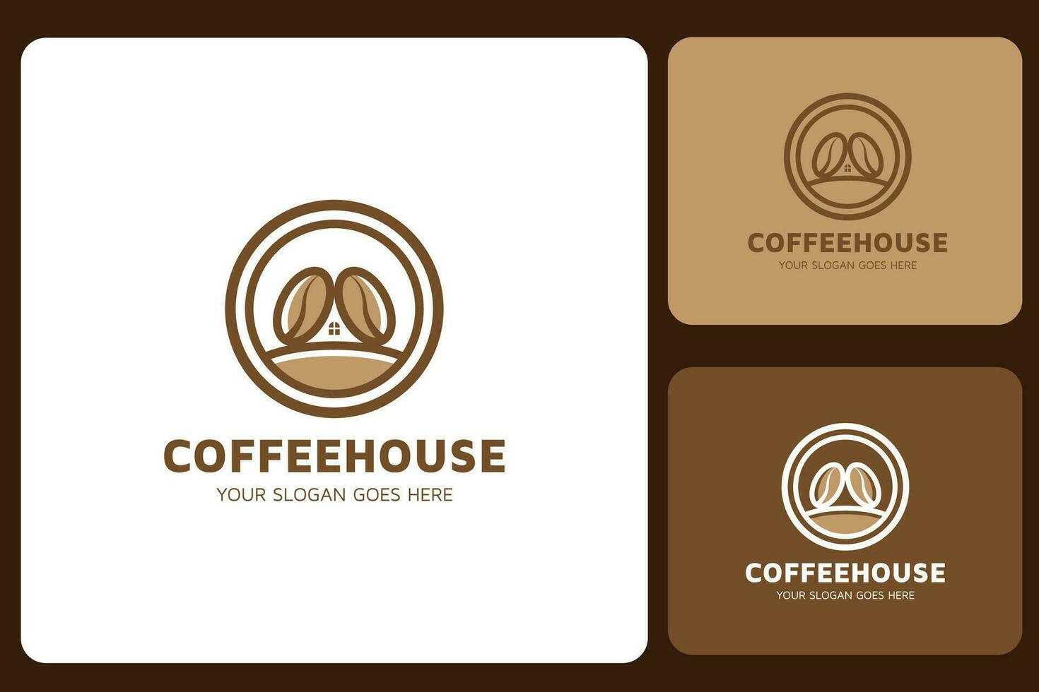 kaffehus logotyp formgivningsmall vektor