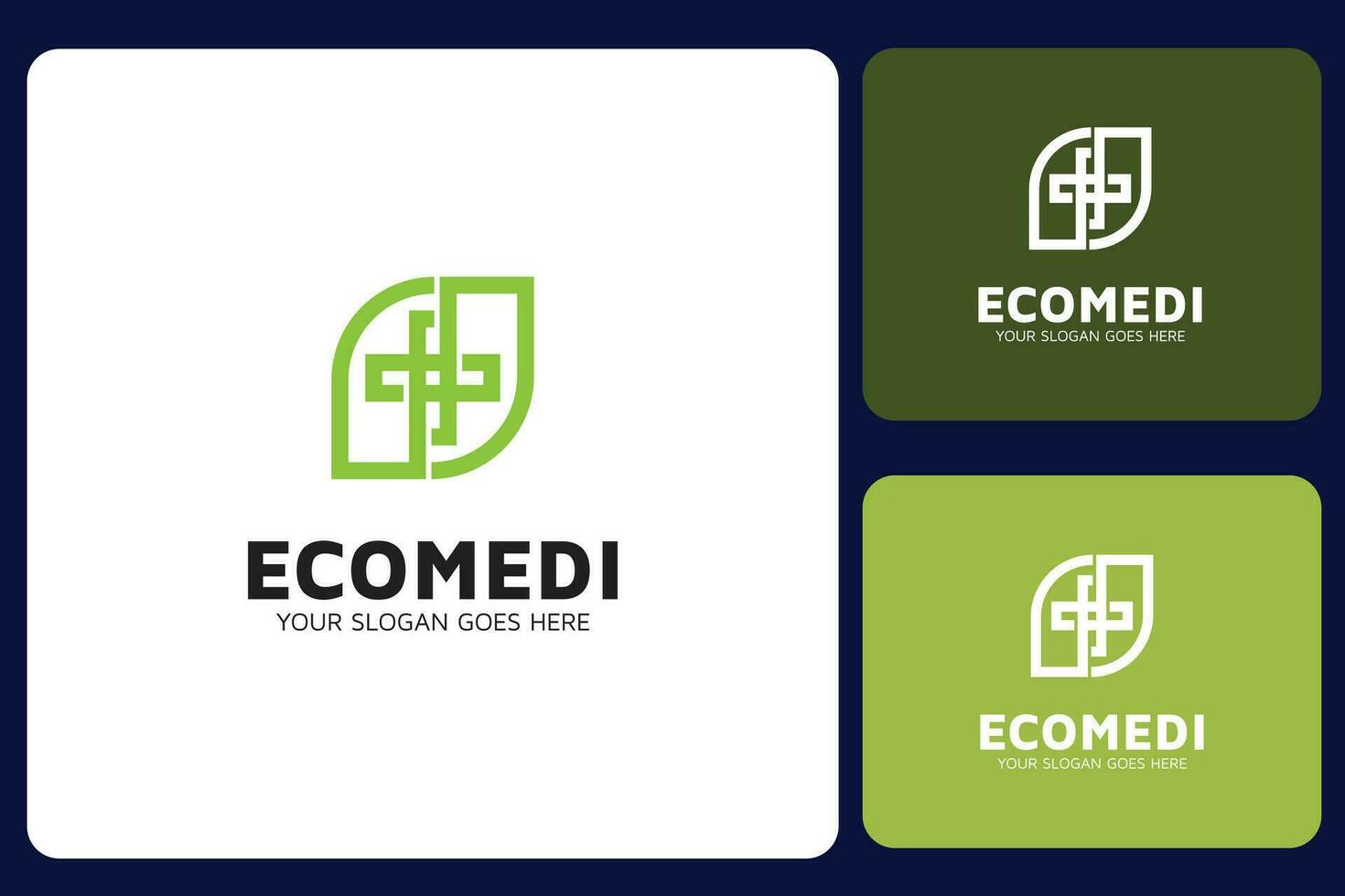 eco medicinsk logotyp design mall vektor