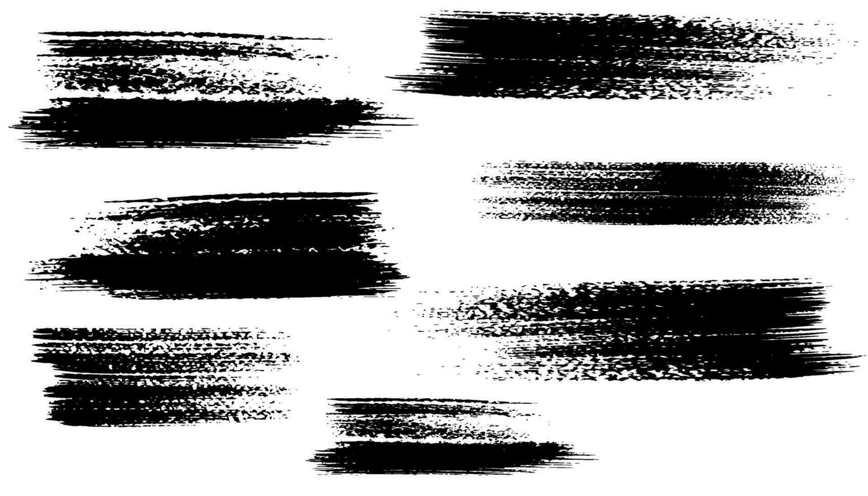 vektor svart grunge måla borsta baner. svart bläck stänk. grunge stänker. abstrakt bakgrund. grunge text banderoller