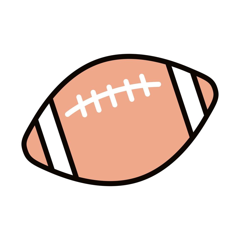 American Football Ball Sportausrüstung Linie und Füllsymbol vektor