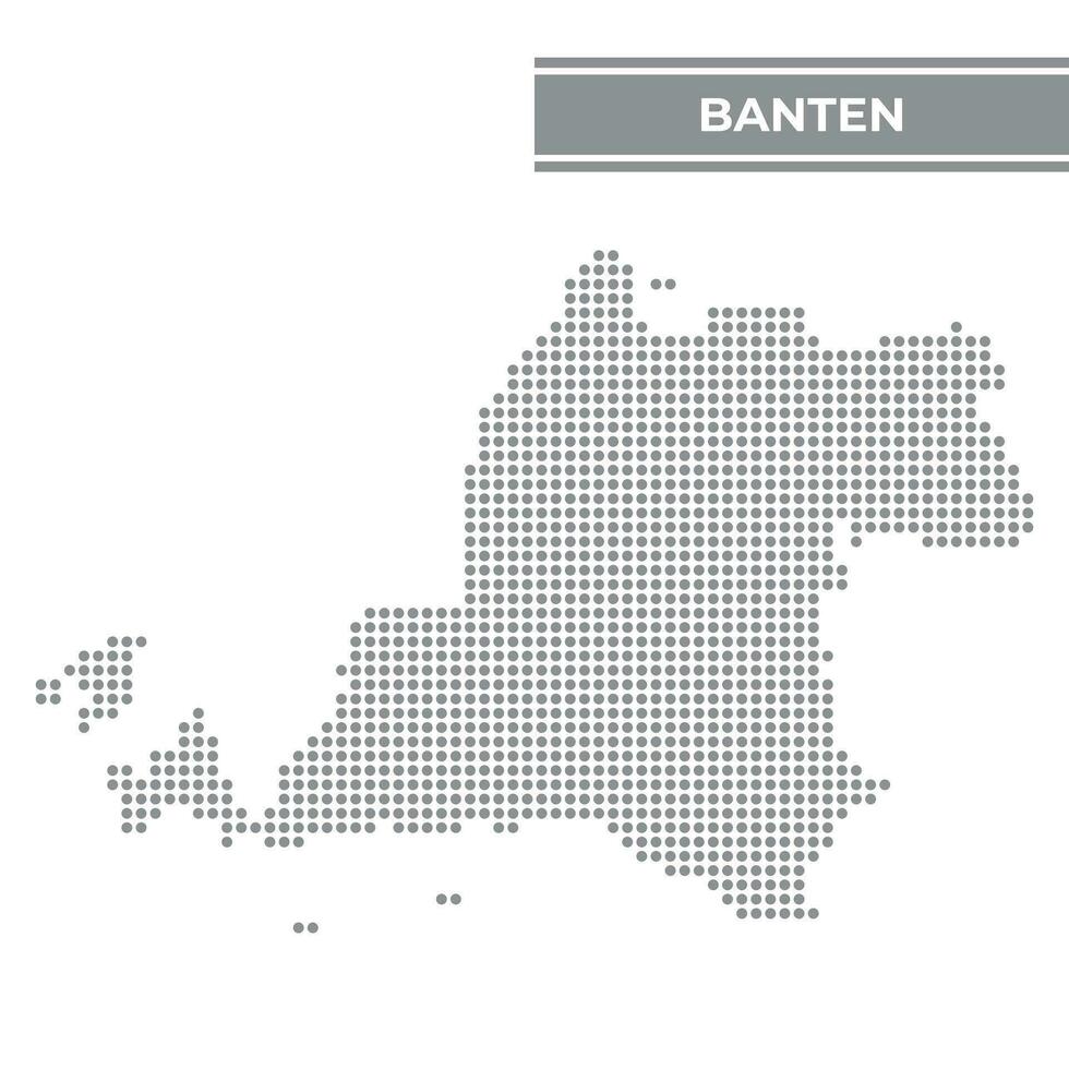 gepunktet Karte von banten ist ein Provinz von Indonesien vektor