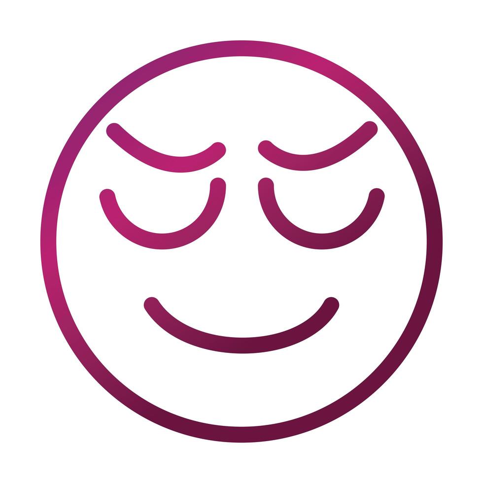 stressad rolig smiley uttryckssymbol ansikte uttryck lutning stilikon vektor