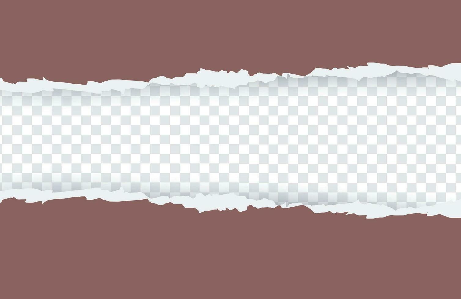 zerrissen Papier Textur mit beschädigt Kante isoliert auf transparent Hintergrund vektor