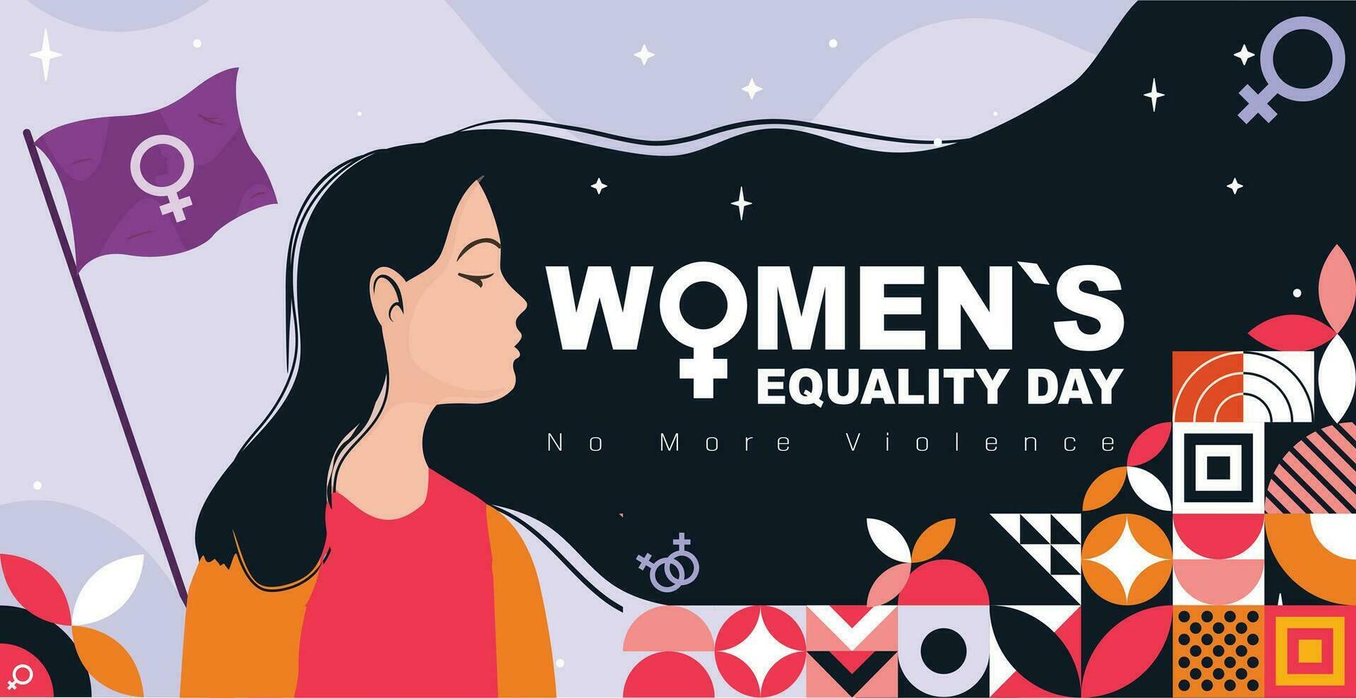 feiern Damen Gleichberechtigung Tag Nein Mehr Gewalt vektor