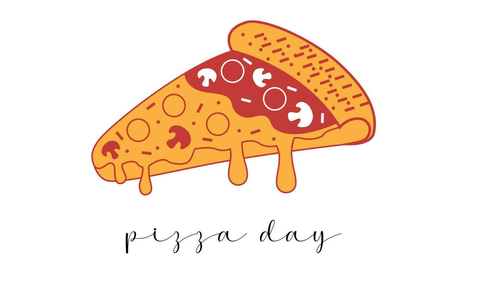 pizza dag illustration vektor