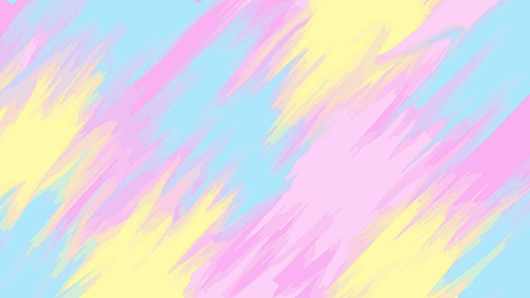 abstrakt Hintergrund mit Farbe Schlaganfälle von zart rosa-gelb-blau Farben. abstrakt bunt Farbe Bürste und Schlaganfälle, Spritzen Farben Muster Hintergrund. Vektor Illustration