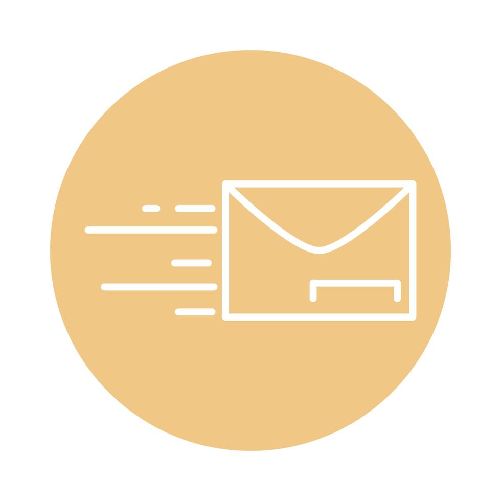 snabb e-post kuvert adress post leverans block stilikon vektor