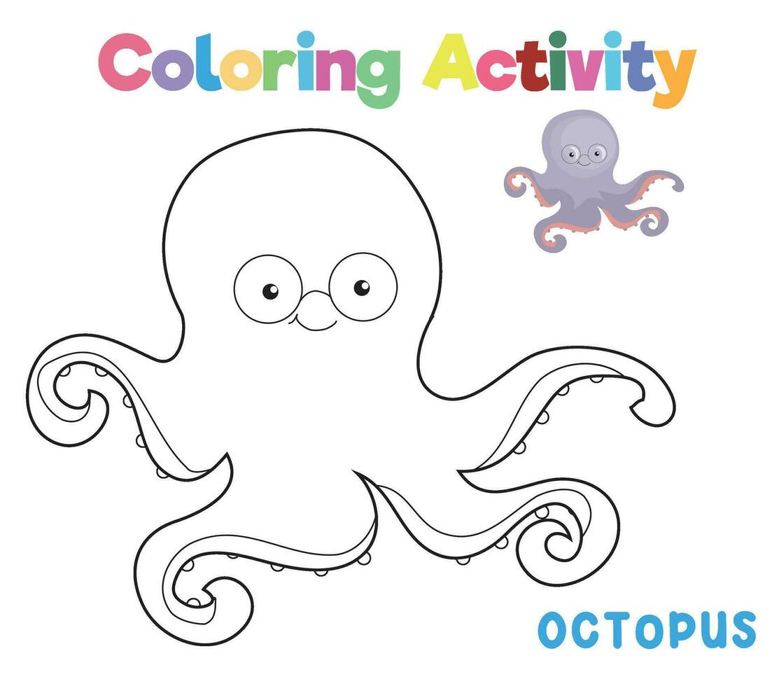färg djur- kalkylblad sida. roligt aktivitet för ungar. pedagogisk tryckbar färg arbetsblad. färg aktivitet för barn. vektor illustration.