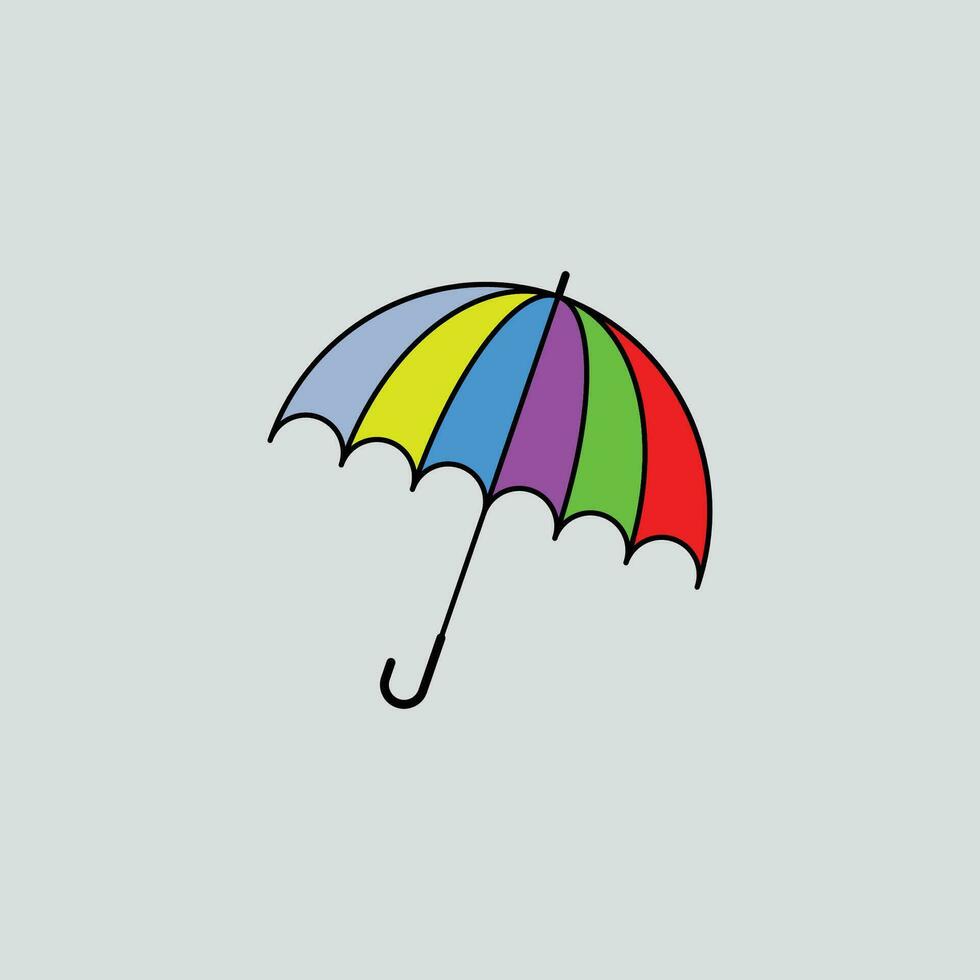 ein bunt Regenschirm Design vektor