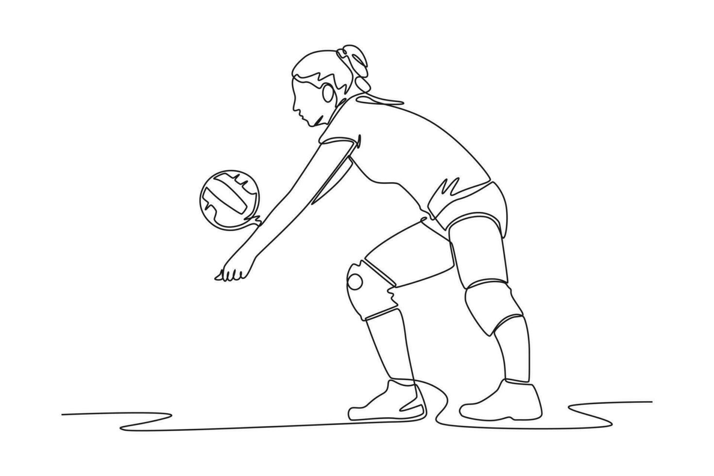 kontinuierlich einer Linie Zeichnung Jugend Sport Konzept. Single Linie zeichnen Design Vektor Grafik Illustration.