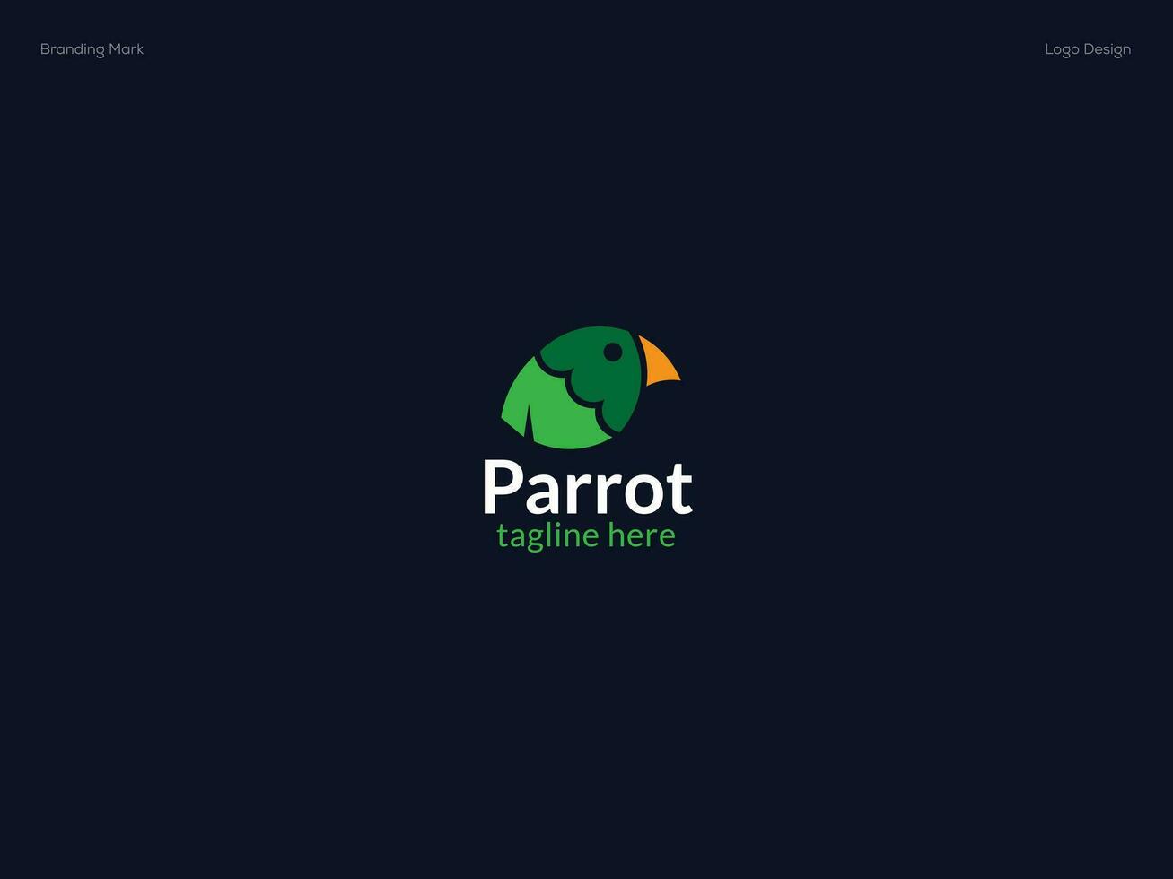 Papagei Logo Design Vogel Logo Design vektor