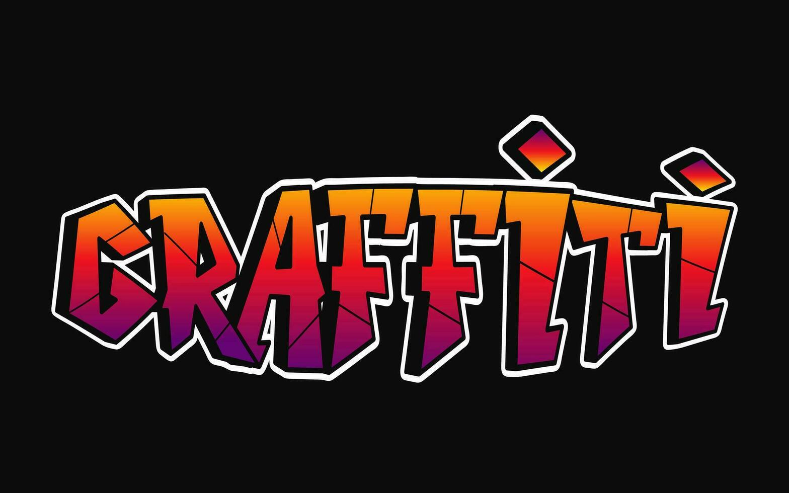 Graffiti - - Single Wort, Briefe Graffiti Stil. Vektor Hand gezeichnet Logo. komisch cool trippy Wort Graffiti, Mode, Graffiti Stil drucken T-Shirt, Poster Konzept