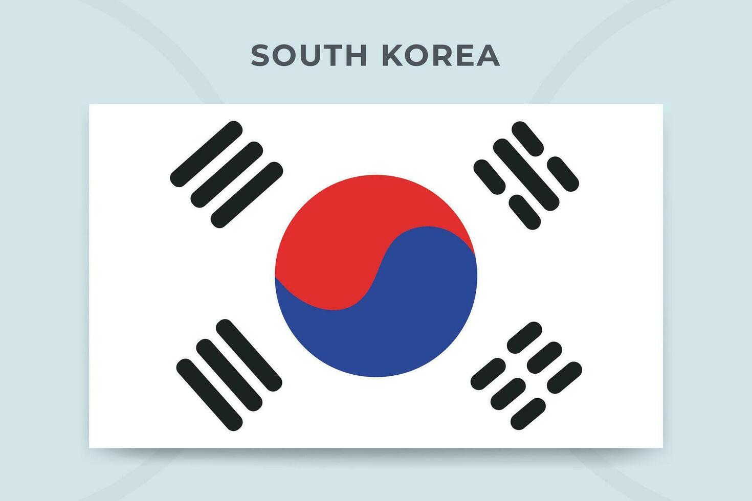 söder korea nationell flagga design mall vektor