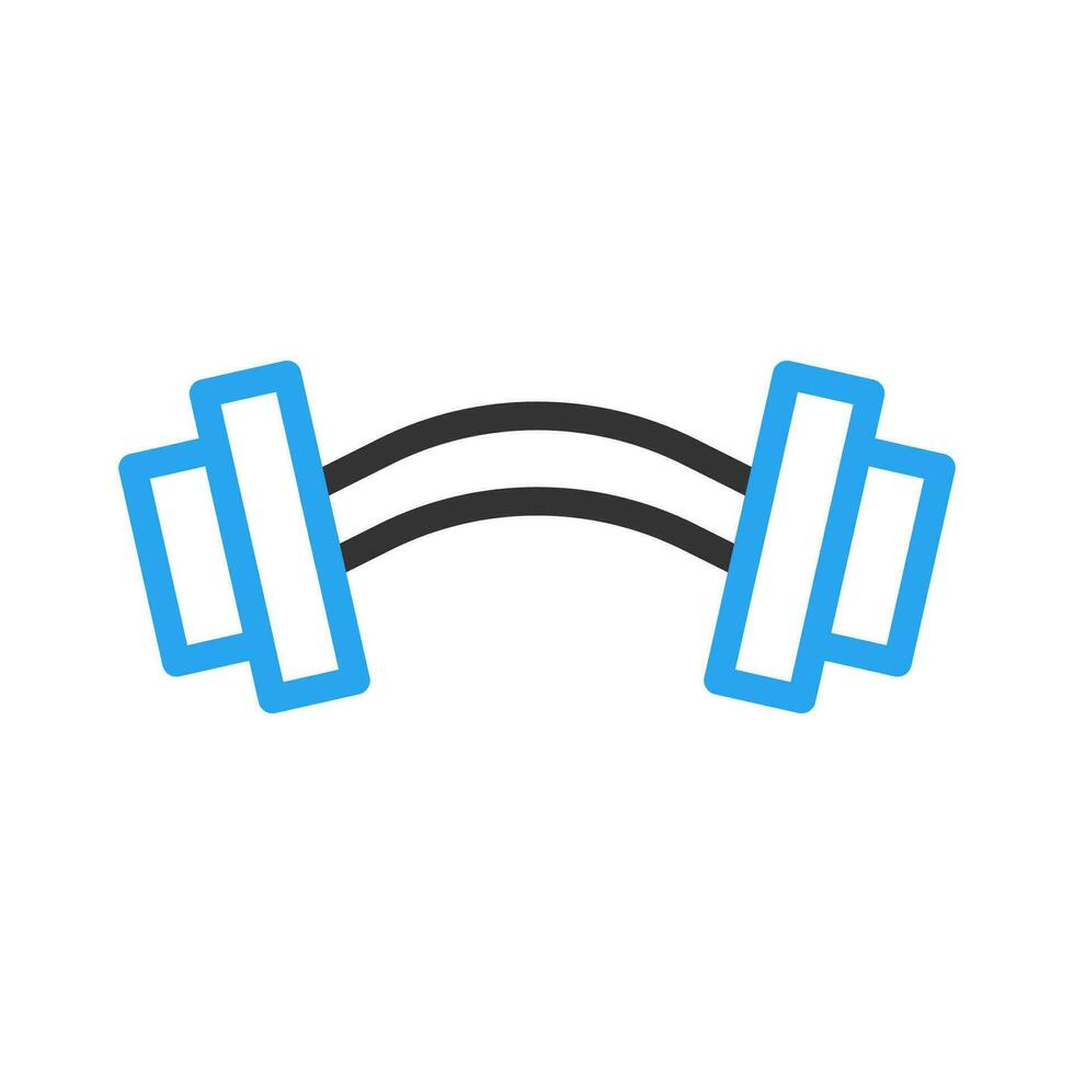hantel ikon duofärg blå svart Färg sport symbol illustration. vektor