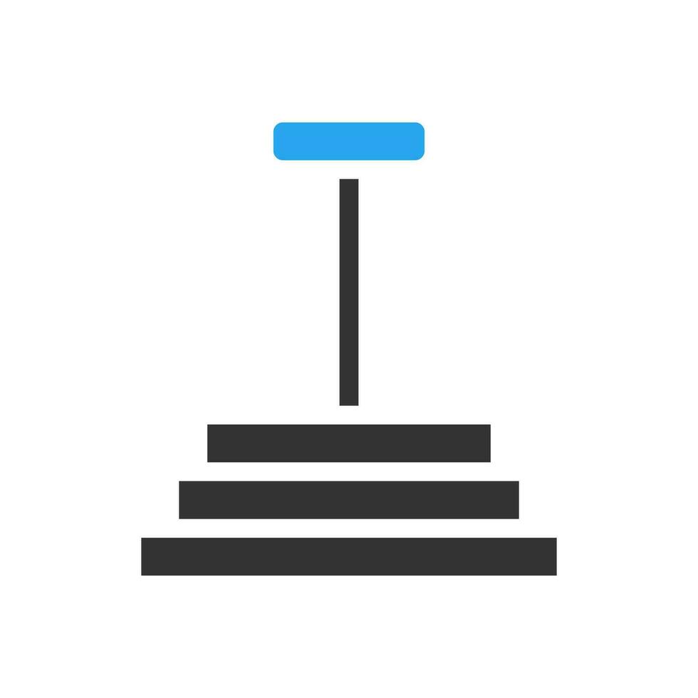 hantel ikon fast blå svart Färg sport symbol illustration. vektor