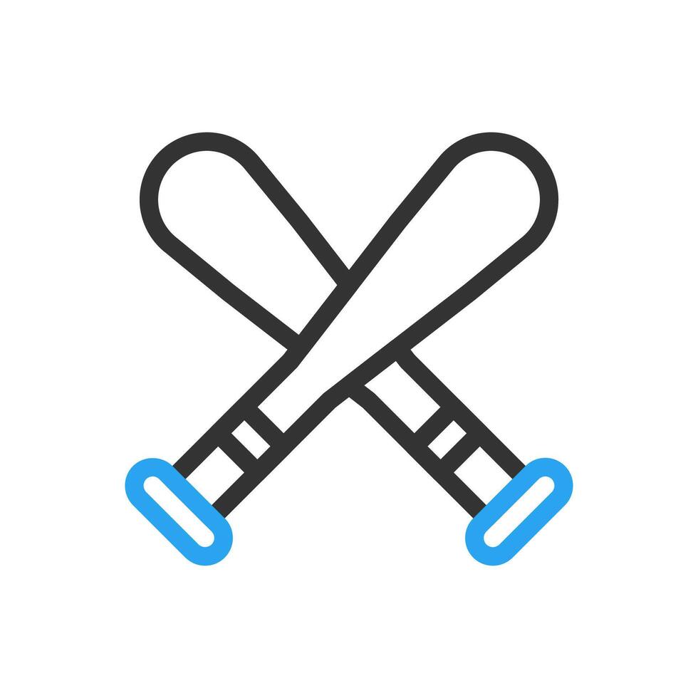 Baseball Symbol duocolor Blau schwarz Farbe Sport Symbol Illustration. vektor