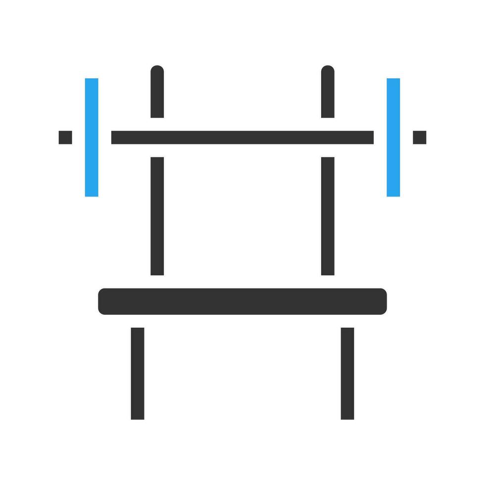 hantel ikon fast blå svart Färg sport symbol illustration. vektor