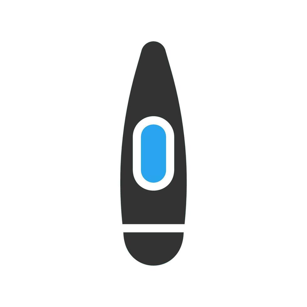 kanot ikon fast blå svart Färg sport symbol illustration. vektor