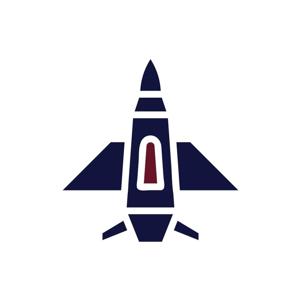 flygplan ikon fast rödbrun Marin Färg militär symbol perfekt. vektor