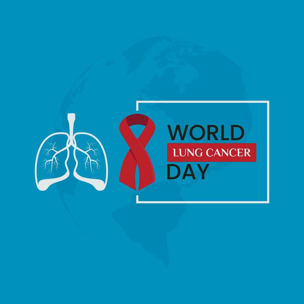 Welt Lunge Krebs Tag Hintergrund Vektor
