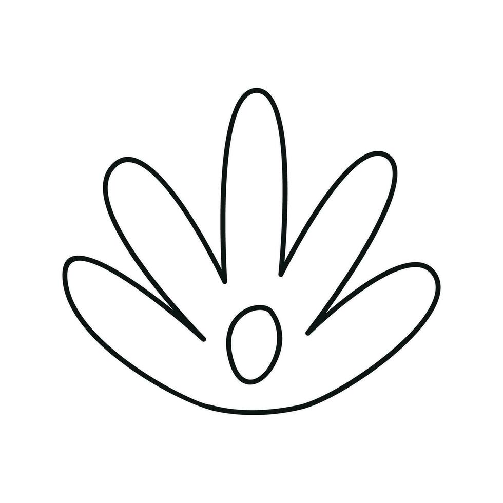 Hand gezeichnet linear Vektor Illustration von Gras