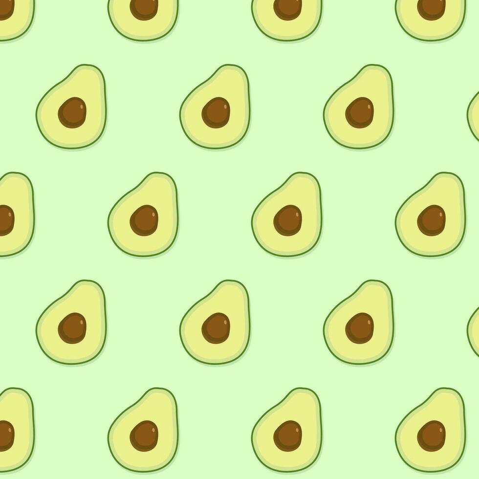 süß Avocado Muster Hintergrund vektor