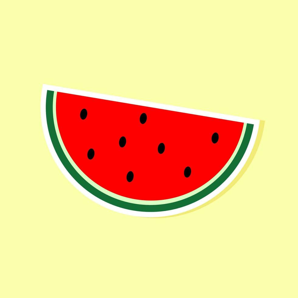 vattenmelon klistermärke vektor illustration