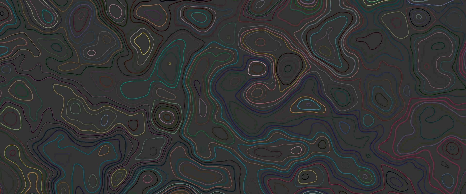 bunt topographisch. nahtlos Muster mit Blumen Topographie Linien. abstrakt Mehrfarbig Wellen. vektor