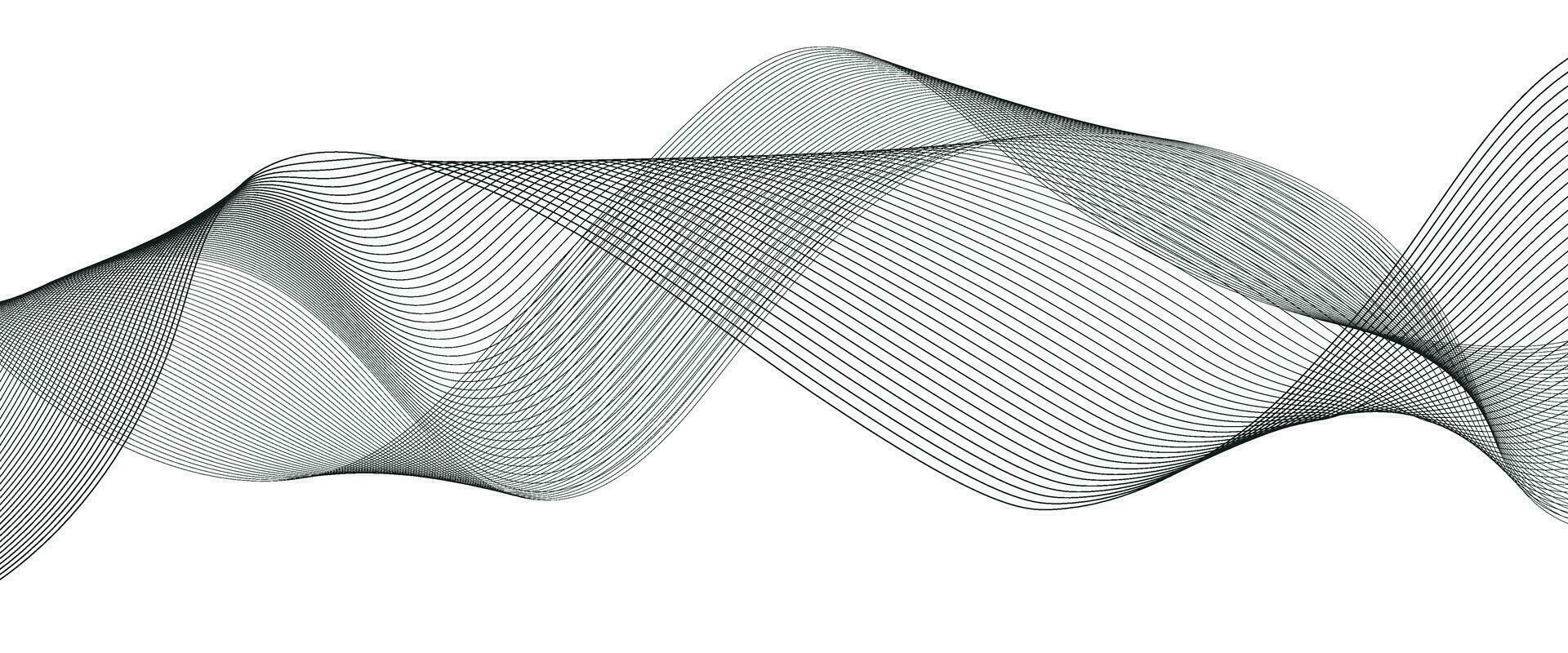 abstrakt ljus Vinka isolerat på vit bakgrund. bakgrund design med diagonal linje mönster i grå Färg. grå och vit abstrakt bakgrund med strömmande vågor. vektor