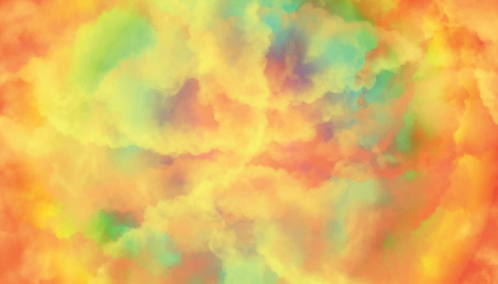rot und Gelb Hintergrund, abstrakt Aquarell Hintergrund mit Raum. bunt Sonnenaufgang oder Sonnenuntergang Farben im wolkig Formen. schön Farbtöne von Gelb im Hand gemalt Aquarell Hintergrund. vektor