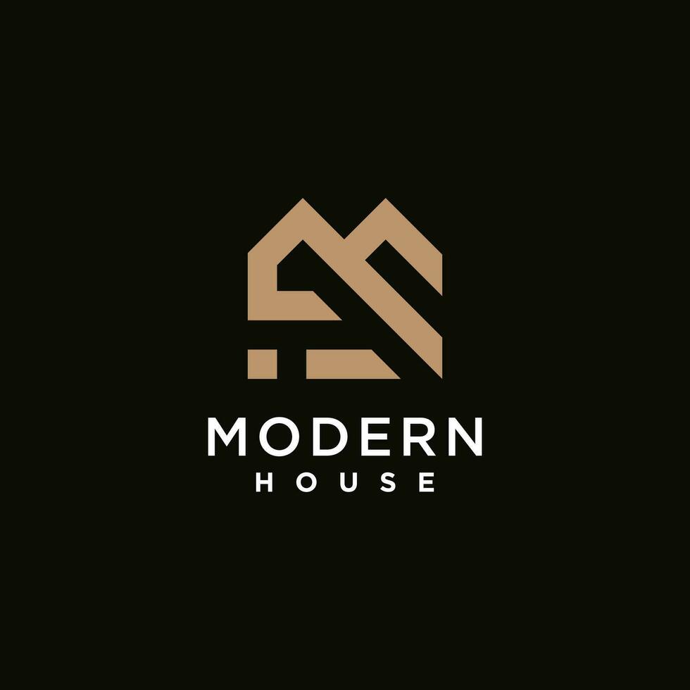 modern Haus Logo Vektor mit kreativ modern Konzept Design