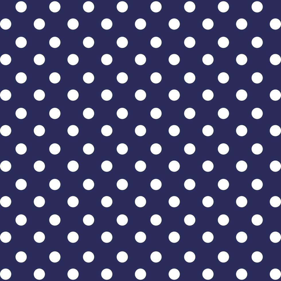 Blau Hintergrund mit Weiß Polka Punkte zum Netz, drucken, Textil, Hintergrund, Geschenk Verpackung Papier und andere. vektor