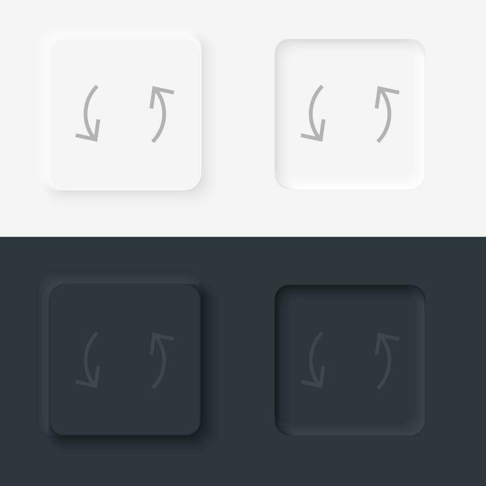 pil vektor ikon, neumorf stil pil knapp vektor ikon på svart och vit bakgrund uppsättning