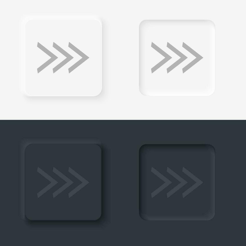 pil vektor ikon, neumorf stil pil knapp vektor ikon på svart och vit bakgrund uppsättning