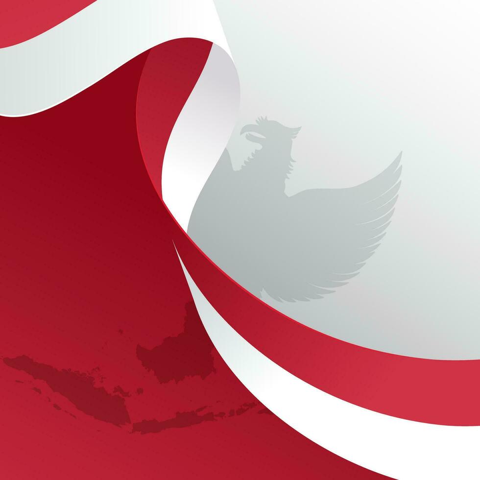 indonesiska flagga bakgrund lämplig för indonesien dag firande vektor
