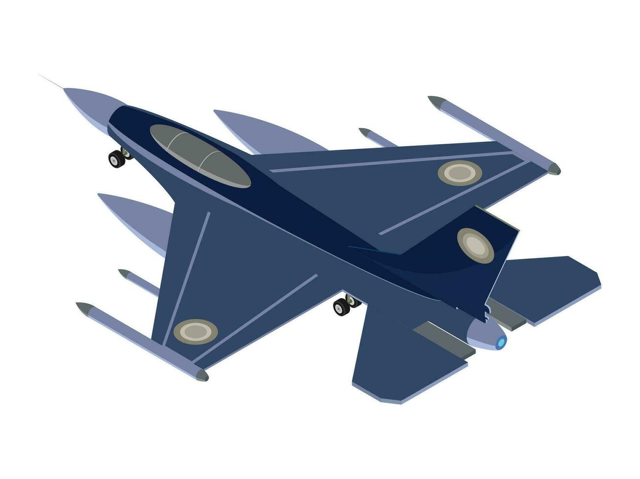 Militär- Kämpfer Jet Blau vektor