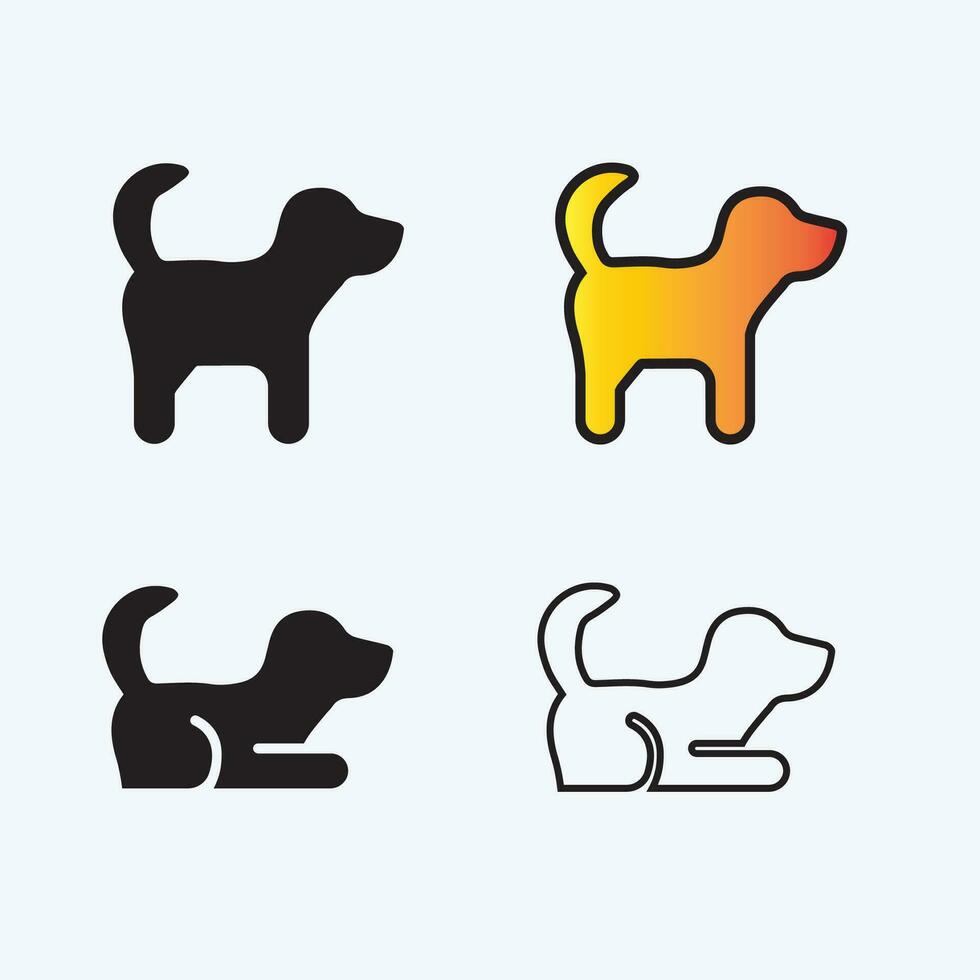 Hund Logo und Symbol Tier Vektor Illustration Design Grafik