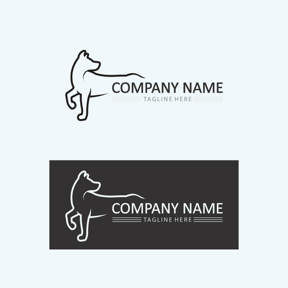 Hund Logo und Symbol Tier Vektor Illustration Design Grafik