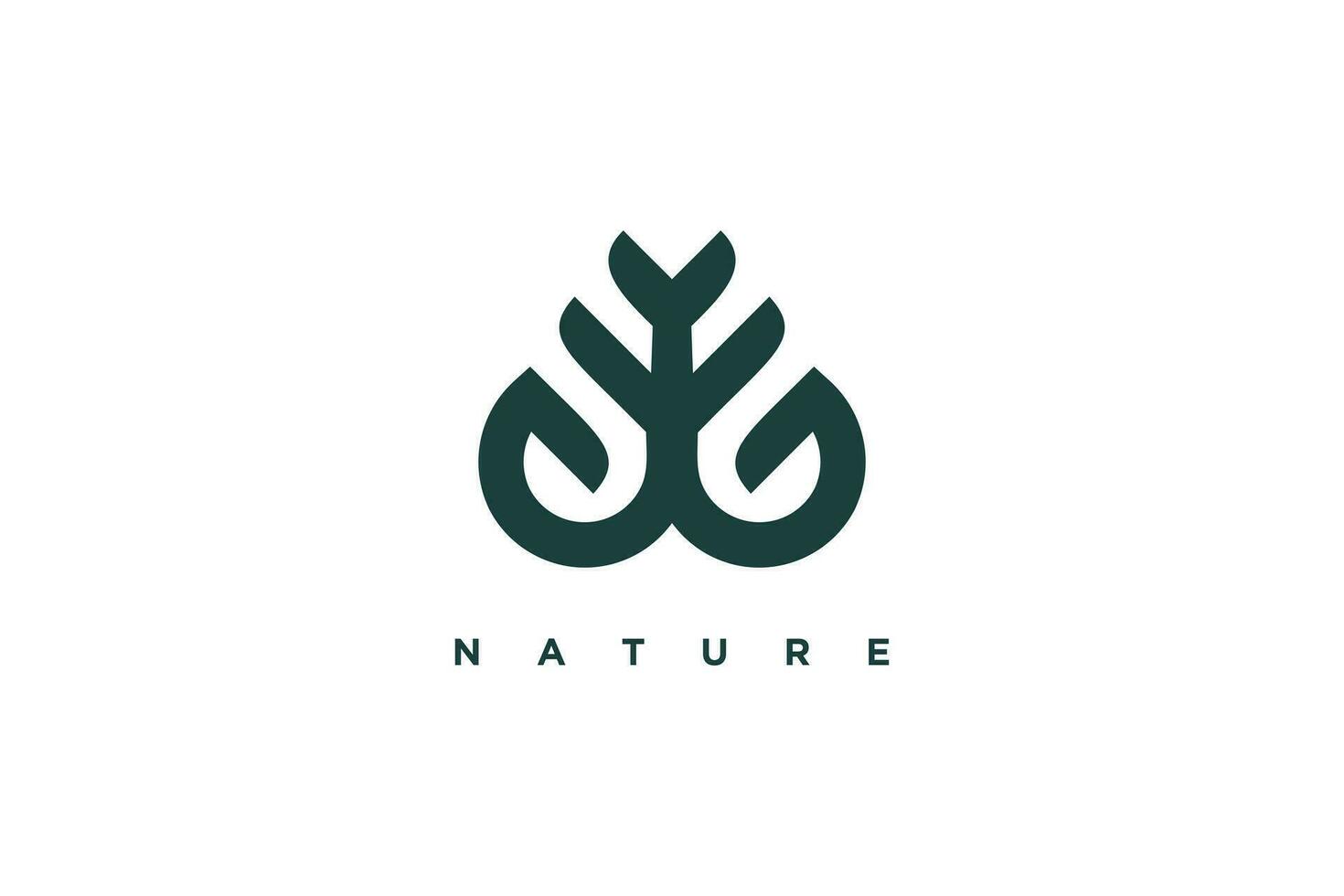 natur logotyp design med modern unik begrepp vektor