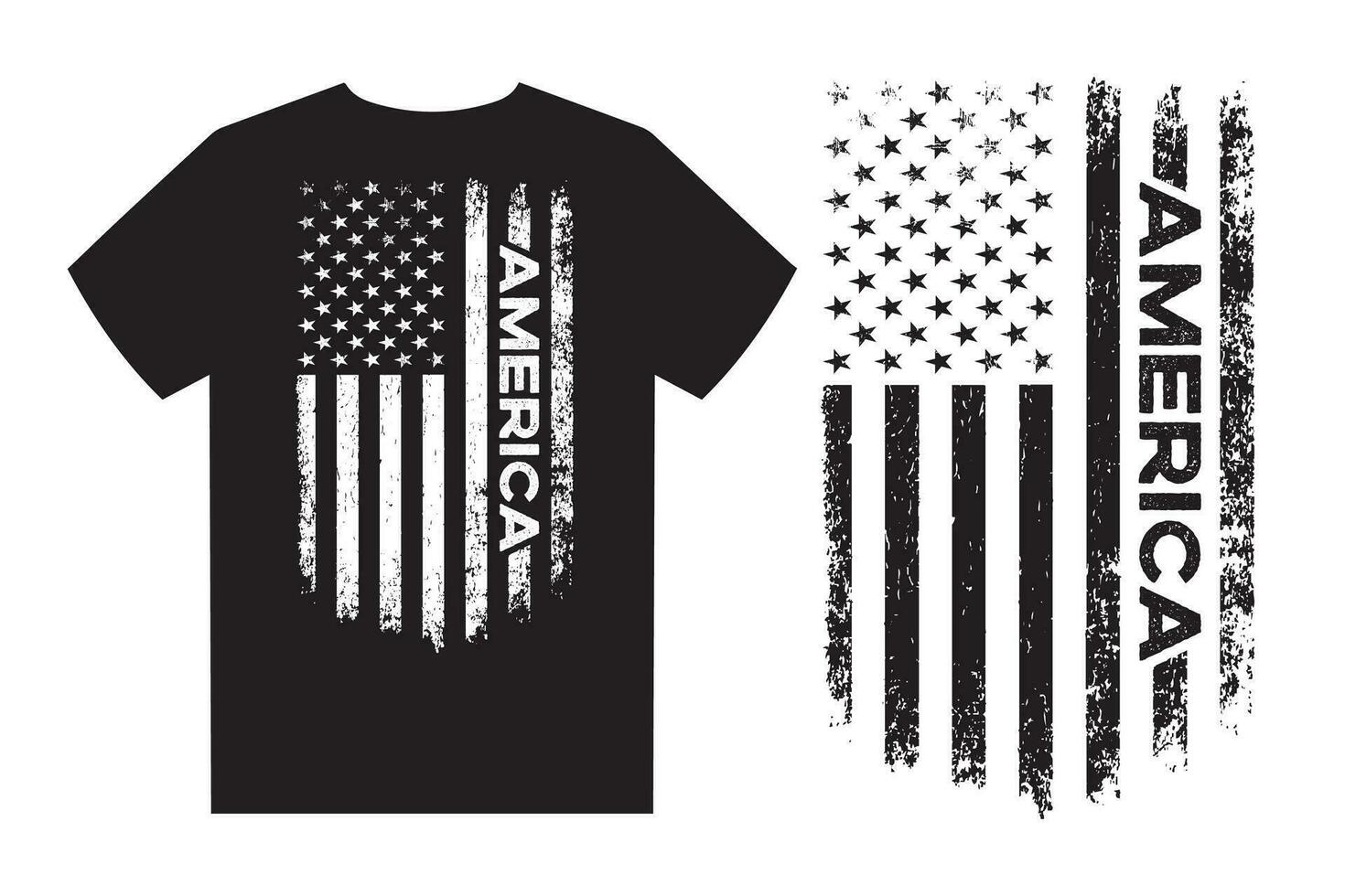 Amerika flagga t skjorta design vektor