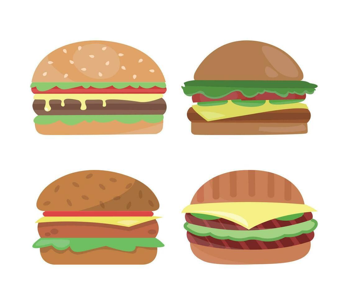 abstrakt vektor burger packa ikon design mall