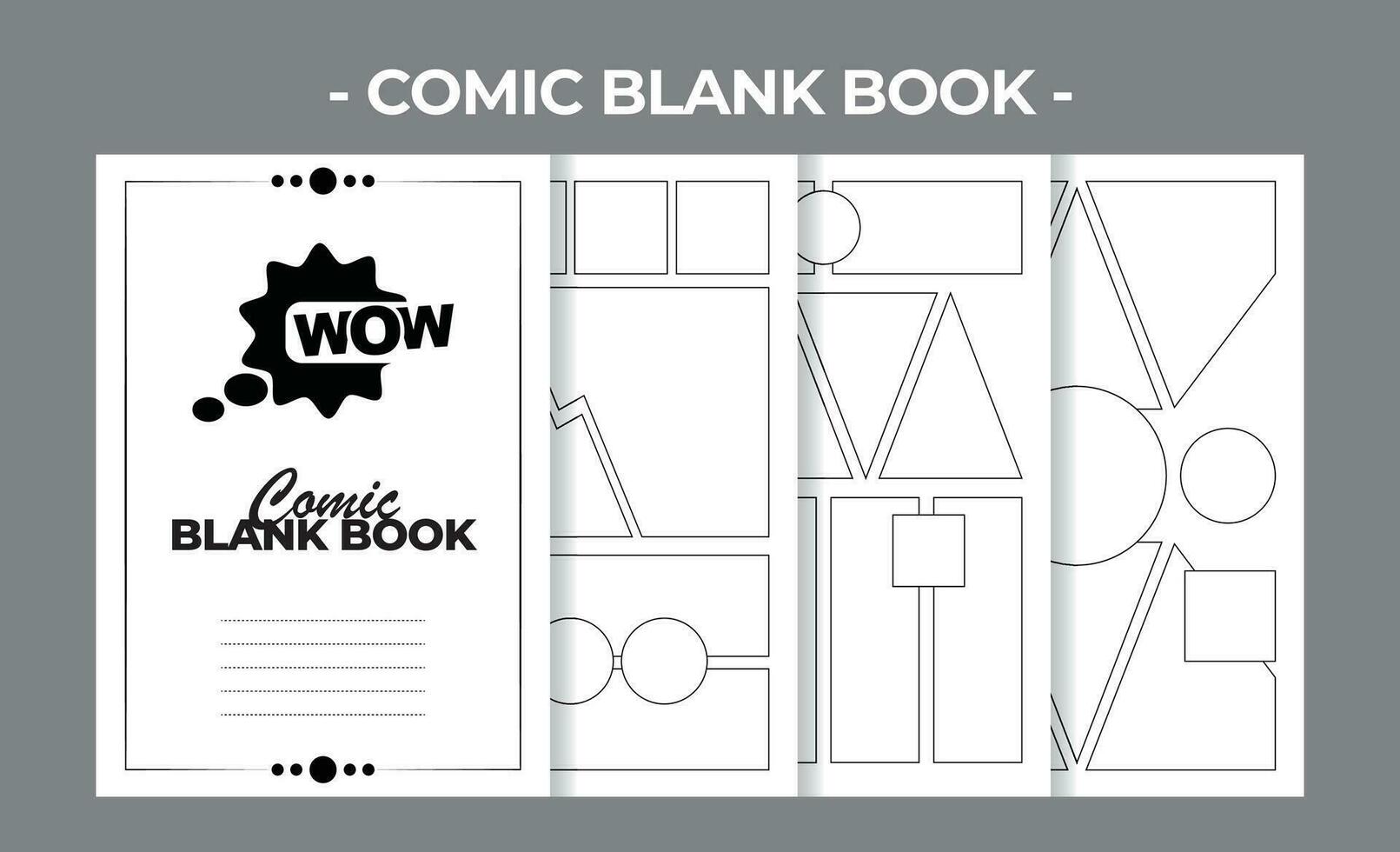 druckbar leer Comic Buch Design Vorlage vektor