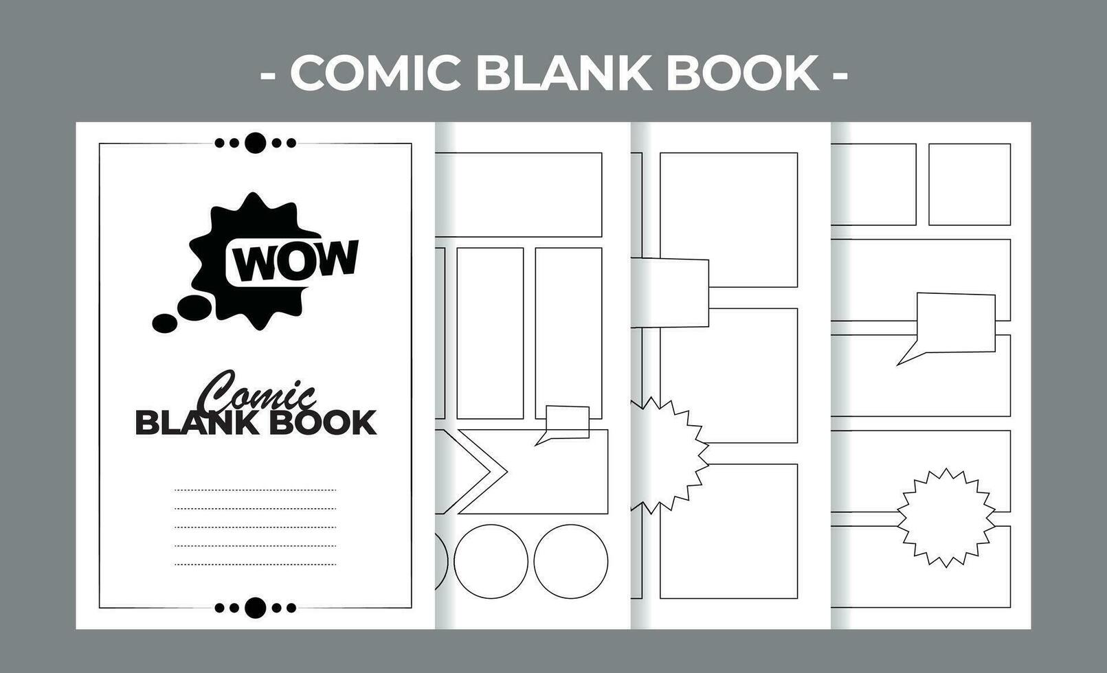 druckbar leer Comic Buch Vektor Design Vorlage