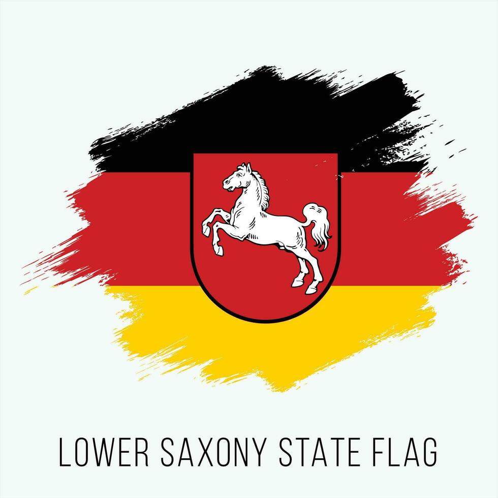 Deutschland Zustand niedriger Sachsen Vektor Flagge Design Vorlage