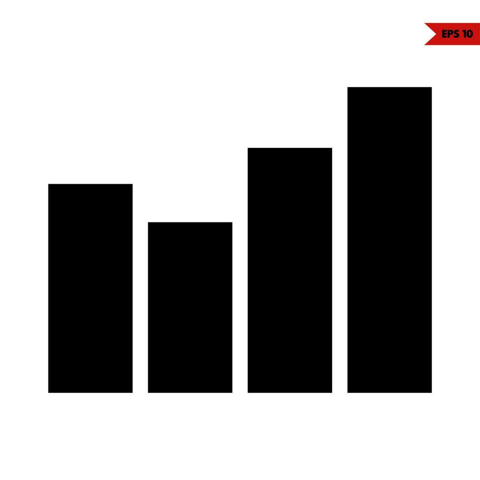Diagram grafisk glyf ikon vektor