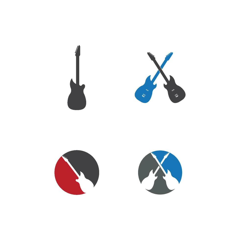 gitarr logotyp vektor