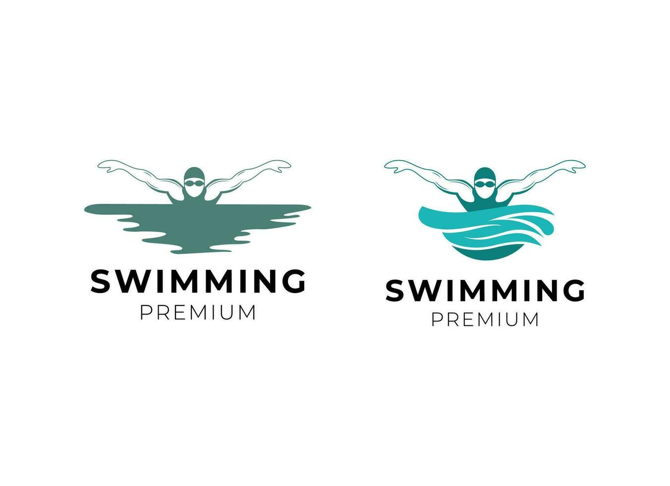 Schwimmen Sport Etikette Logo Design Inspiration vektor