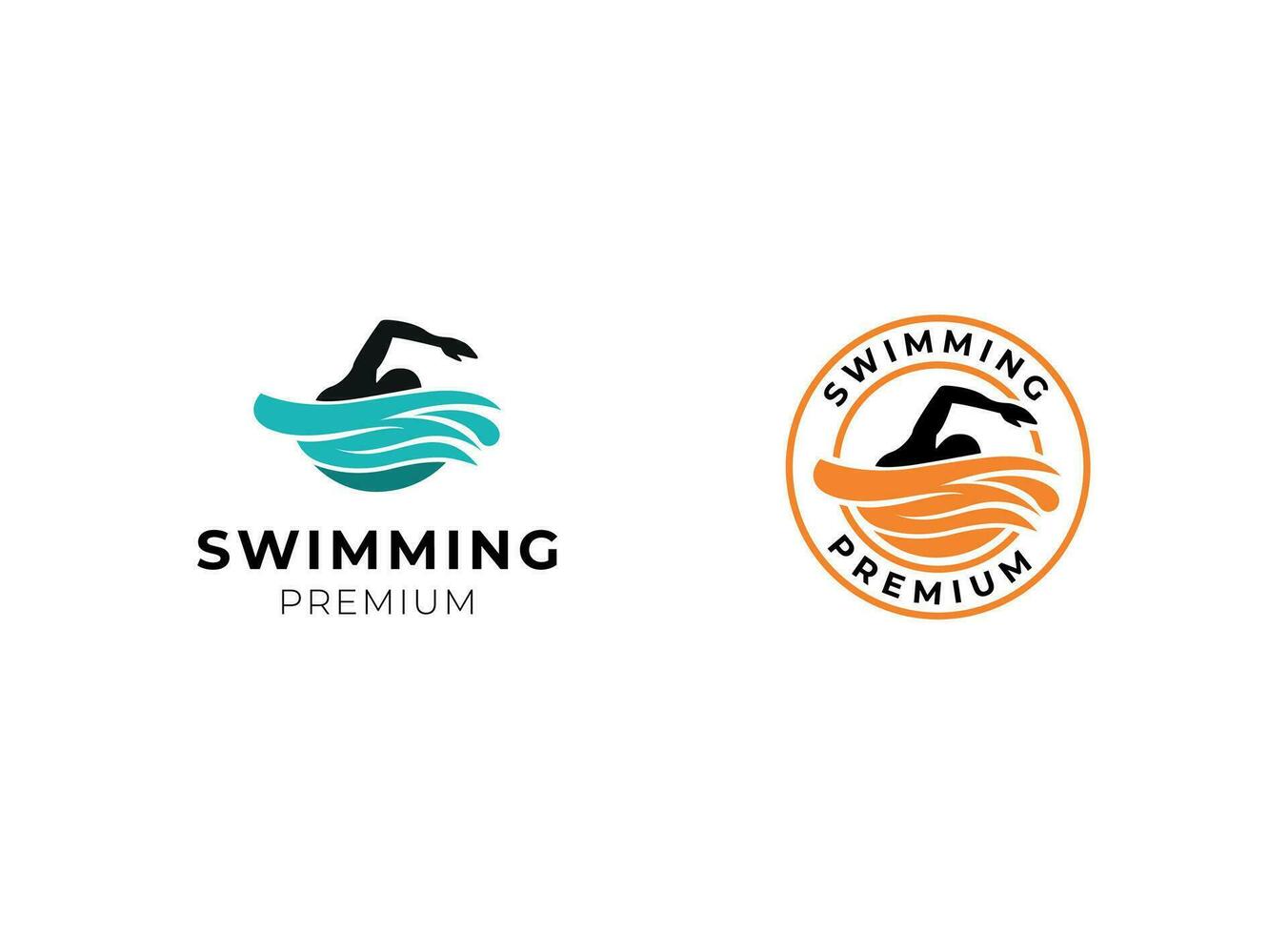 Schwimmen Sport Etikette Logo Design Inspiration vektor