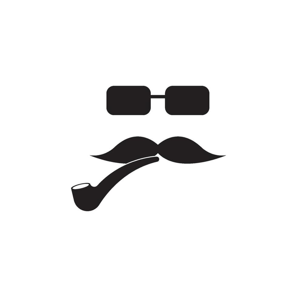 mustasch ikon vektor