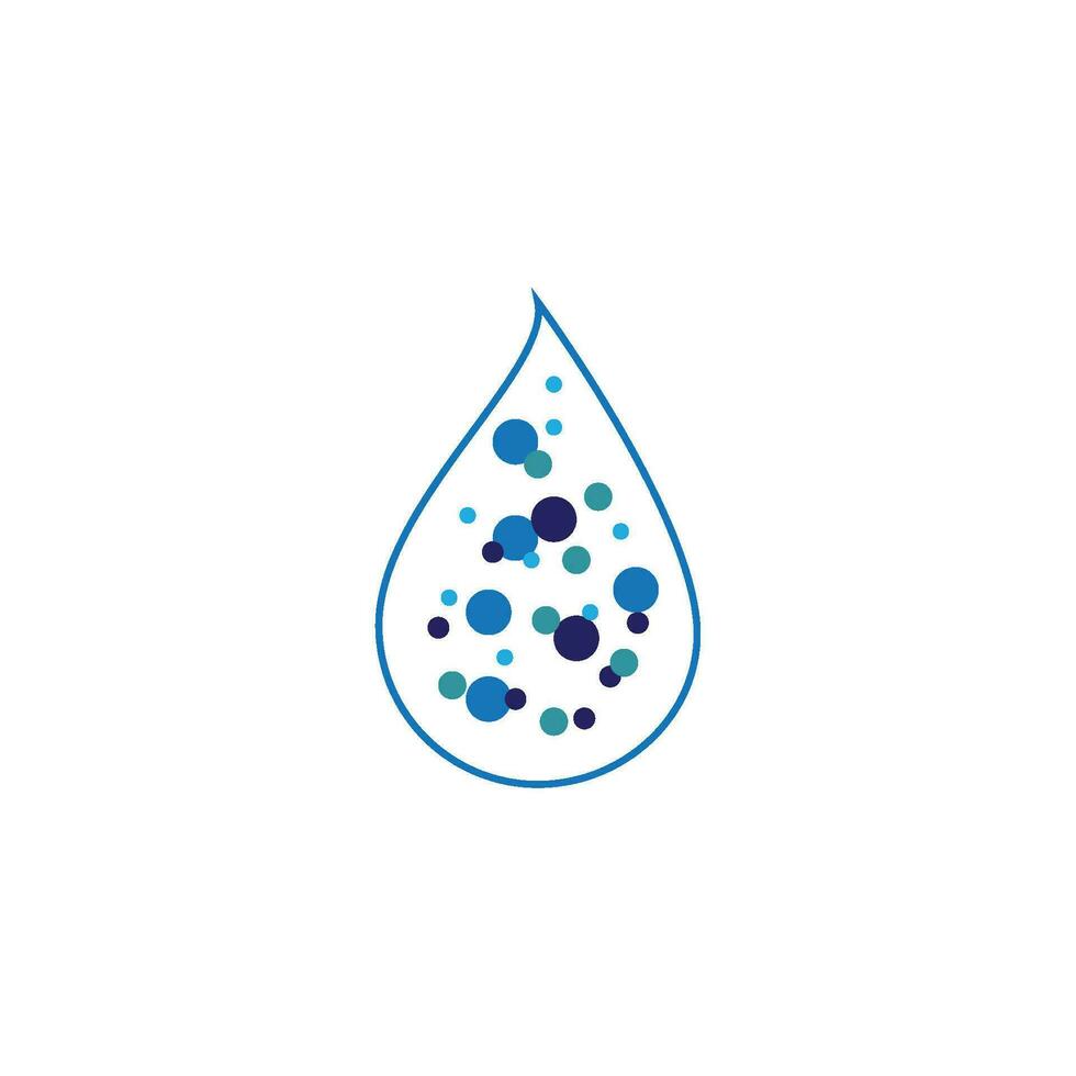 Wassertropfen-Logo-Schablonenvektor vektor